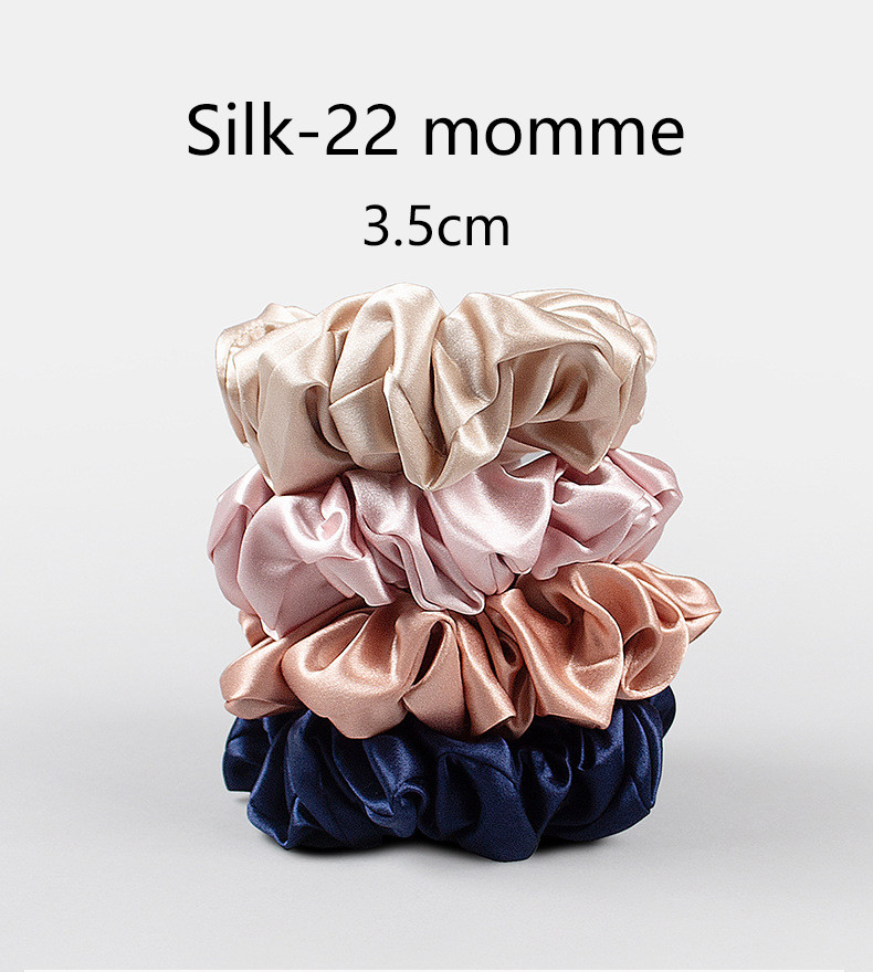 100% Pure Mulberry Silk Pink Oversized Scrunchies Silk Hair Ties Elastics Ponytail Holder