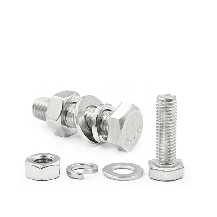 Plain Finish GB Standard Stainless Steel Hex Bolts and Nuts 304 316 for Manufacturing