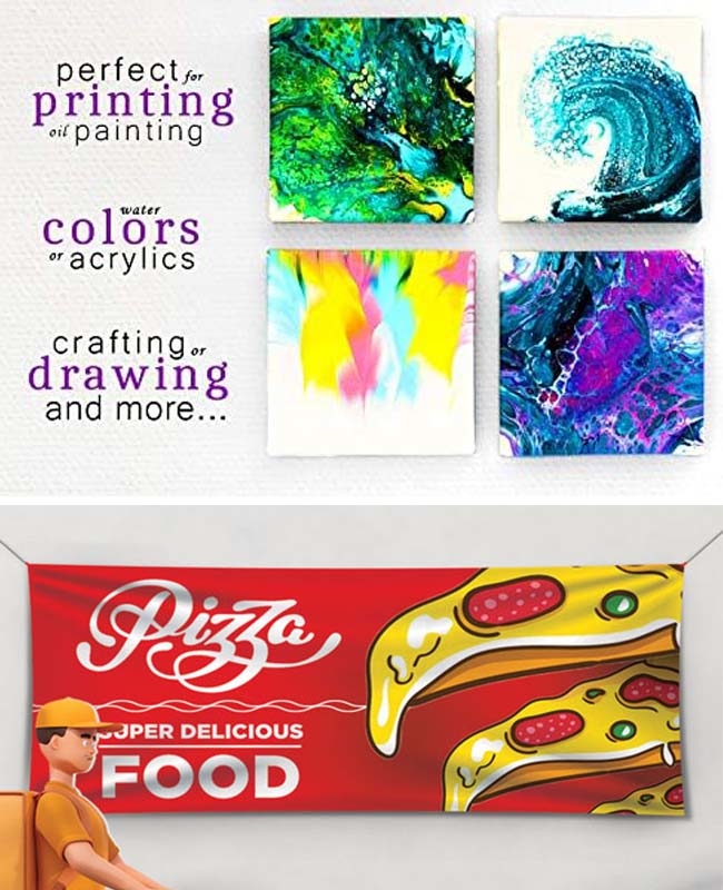 Fabric Printing Media Matte Canvas Roll Wide Format Inkjet Printing 24"x100' 200gsm For Outdoor Advertising 0
