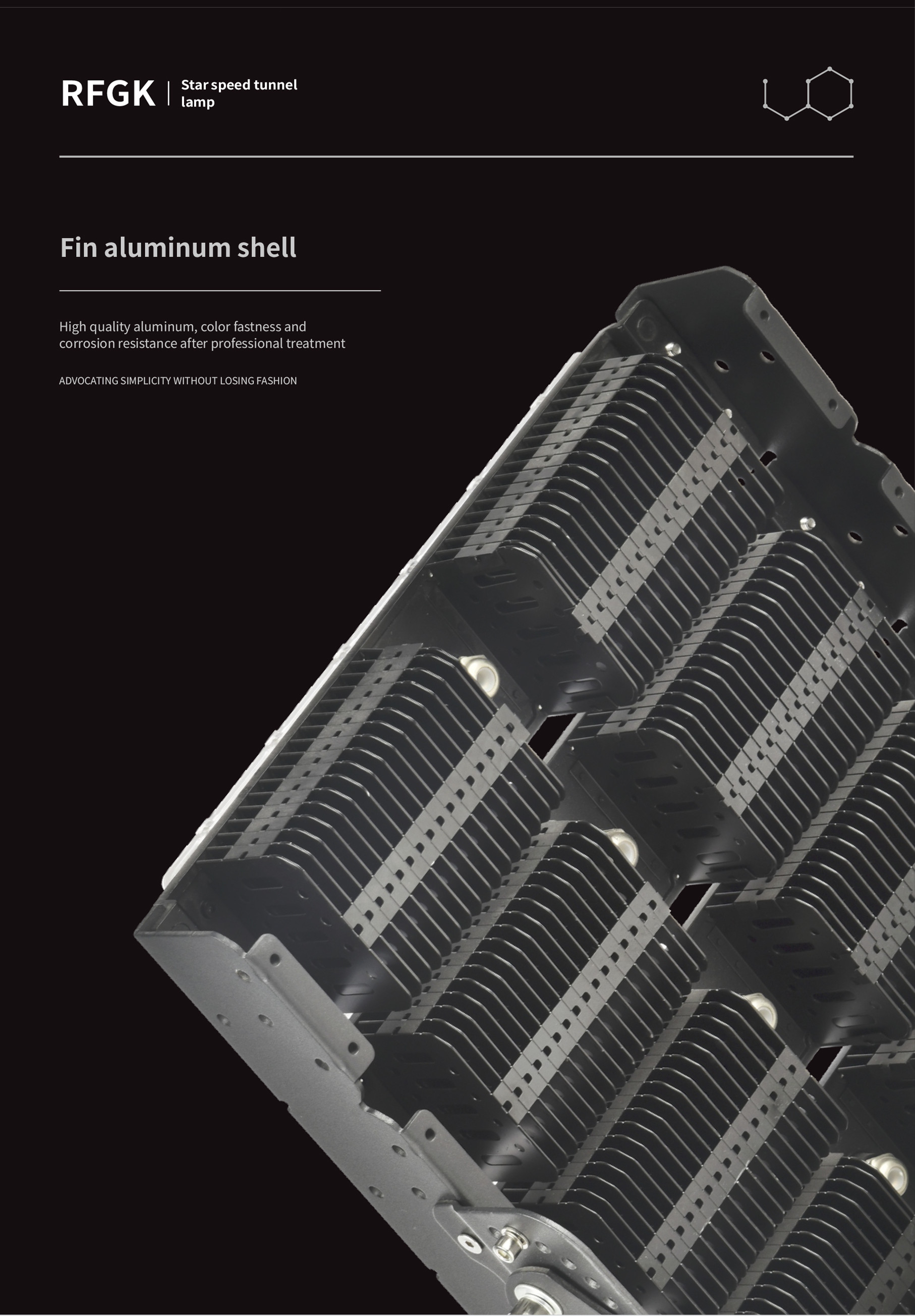 RFFL-01 100W Stadium LED Flood Lights 3000K - 6500K IP65 LED Tunnel Light