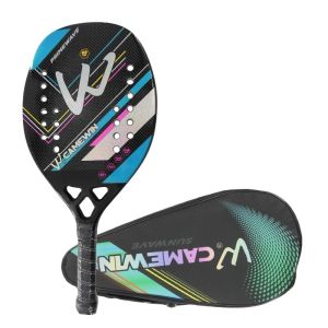 3K Full Carbon Fiber Beach Tennis Paddle Racket Rough Surface With Protection
