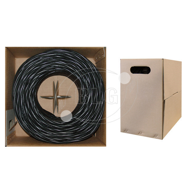 PVC Cat5e Outdoor Waterproof Ethernet Cable 1000FT / 305M Indoor Ethernet Data Transmission