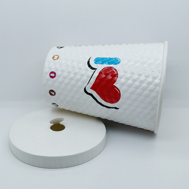 Recyclable 16 Oz Paper Cups With Lids , Biodegradable Paper Coffee Cups