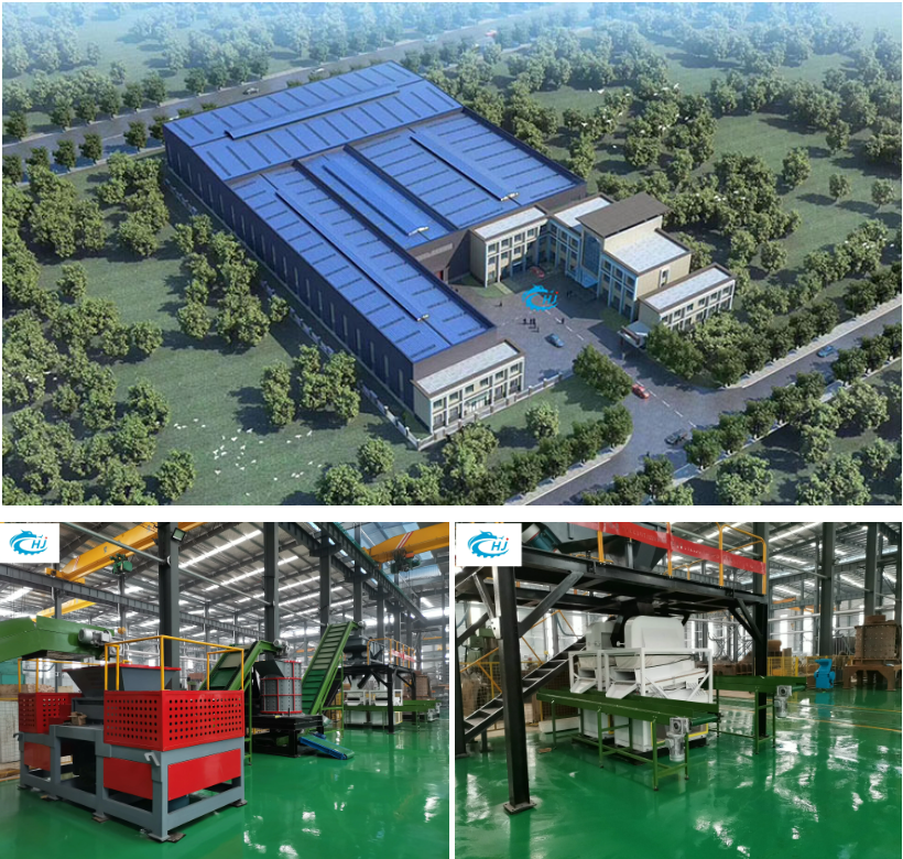 Double Shaft Scrap Metal Shredder with Six-fold Bearing Seal Helix Cutter Arrangement and Hexagonal Cutter Design