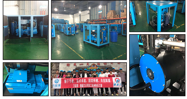 30KW Oil Lubricated Small Screw Air Compressor With Permanent Magnetic Motor