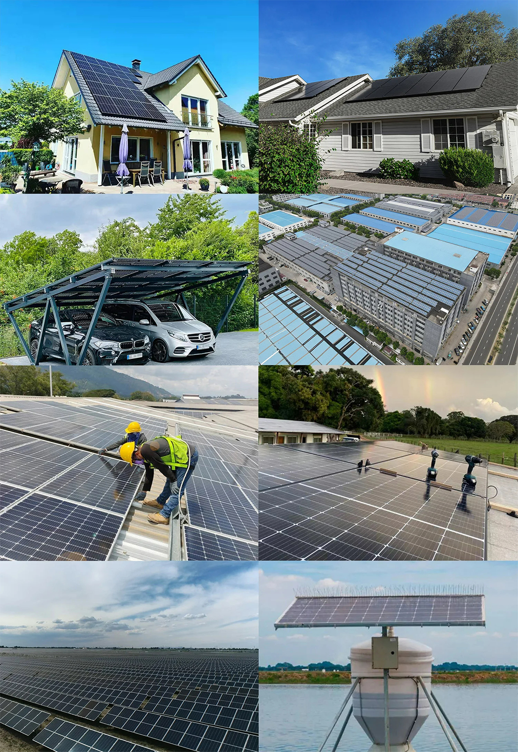 Complete Full Black 500W 545W 550W 600W Watt Mono Solar Panel for Wireless Charging