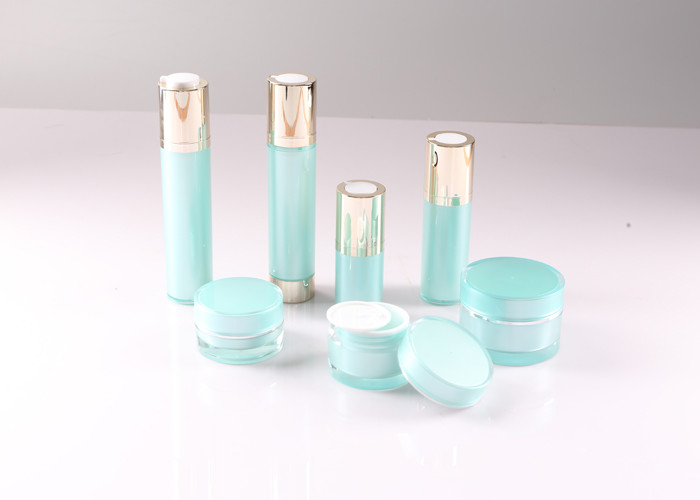 Hot Stamping Acrylic Airless Bottle , 30ml 50ml Plastic Pump Dispenser Bottles