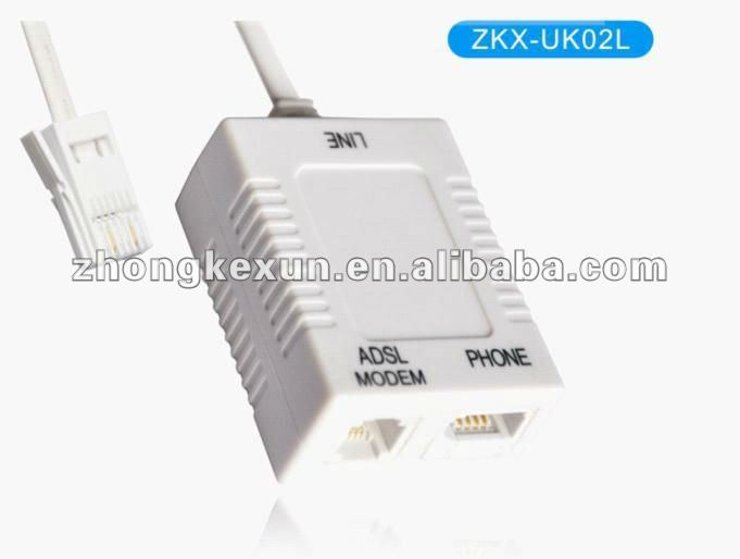 Origin ABS 94HB Housing RJ11 Telephone Modem ADSL Splitter with Cable and Cable Included