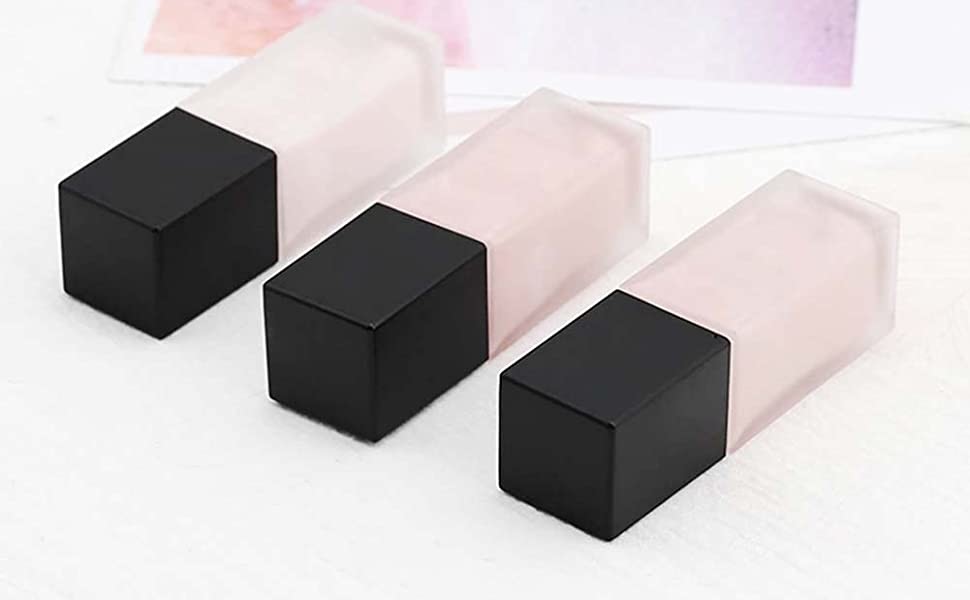20ml Square Glass Cosmetic Pump Bottle Foundation Primer Makeup Base