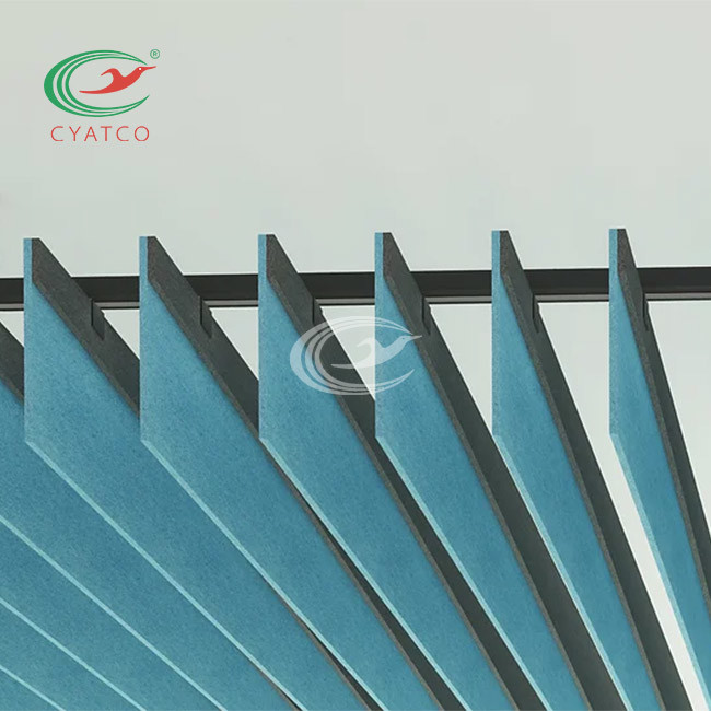Polyester Fiber Acoustic Ceiling Panels Baffle Nontoxic For Auditorium