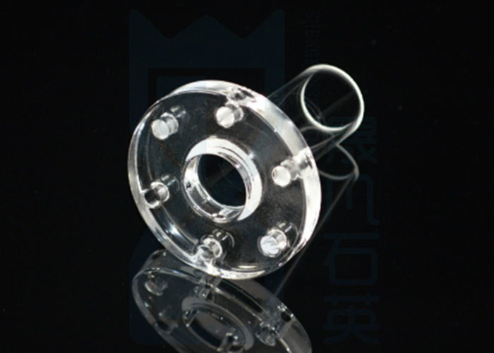 ISO9001 1100℃ Sio2 Quartz Tube Flange