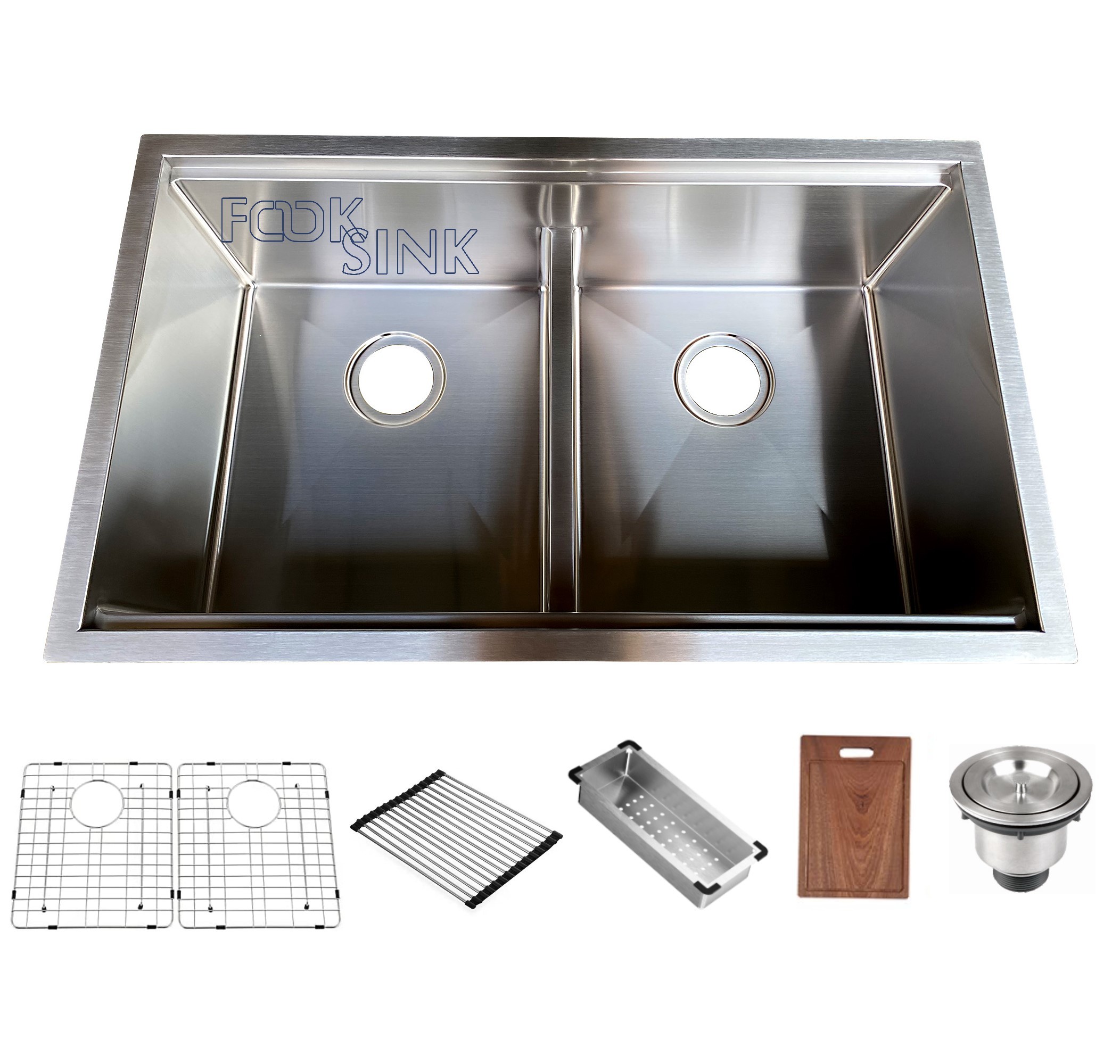 Workstation Double 50/50 Undermount Kitchen Sink For Apartment