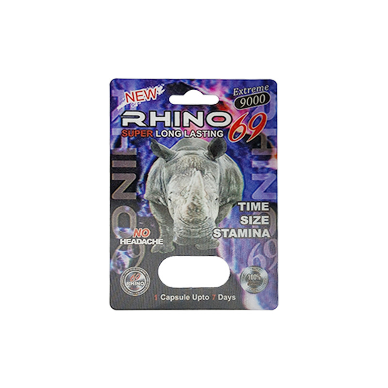 Plastic Blister Pack Cards For Rhino 69 Series Male Enhancement Pills Packaging Customizable