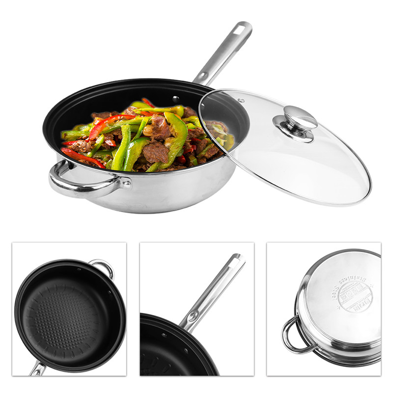 Restaurant 12pcs Stainless Steel Cookware Set Customized Logo