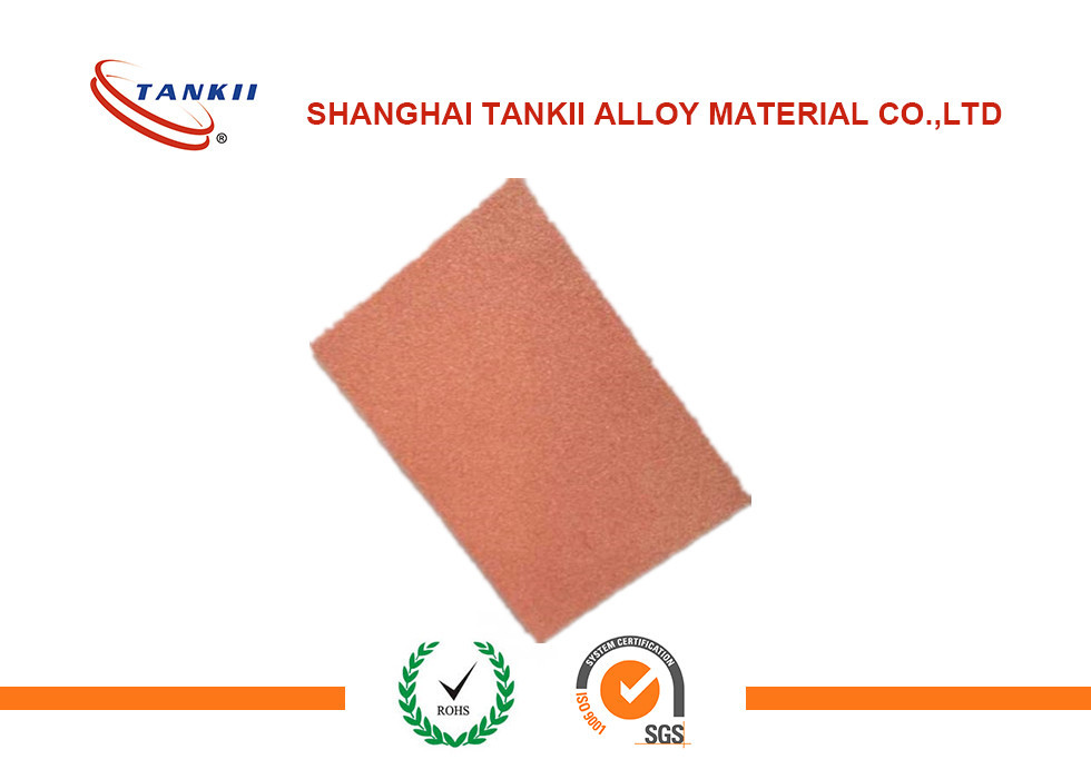 Red Copper Metal Foam Sheet Lower Ash Rate For Fire Extinguisher Width 50 - 960mm