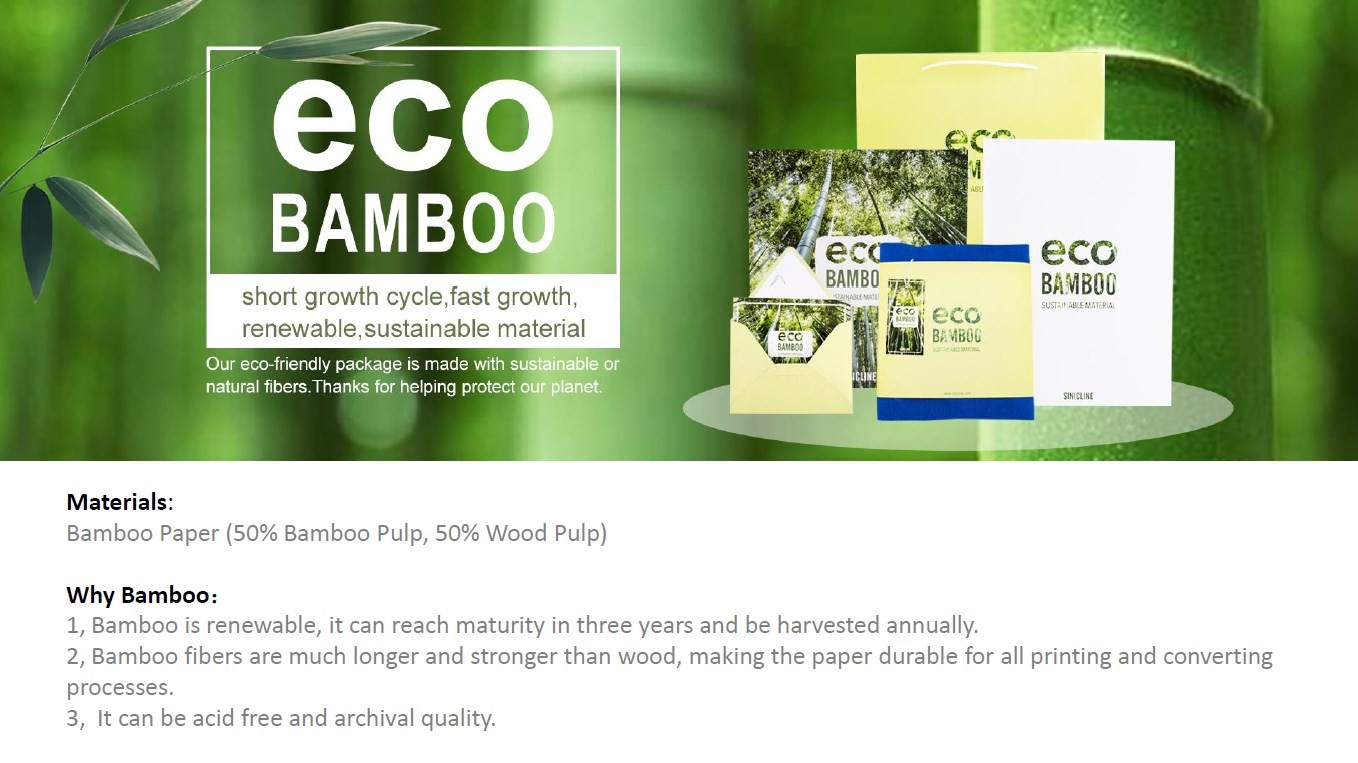 Custom Eco Bamboo Paper Bag Sugar Cane Paper Bag Eco Friendly Shopping Bag
