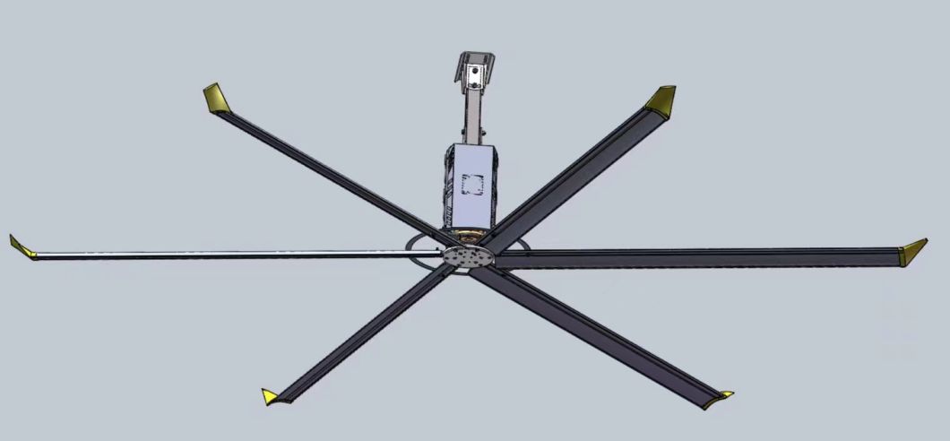 Daisen Hvls Industrial Ceiling Fan Cooling Ventilation Exhaust Fan with Pmsm Motor