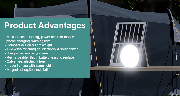 3pcs Rechargeable Solar LED Camping Lantern Outdoor Portable