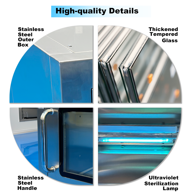 Customizable Cleanroom Stainless Steel Pass Through Cabinet Pharma laminar Flow Pass Thru Box