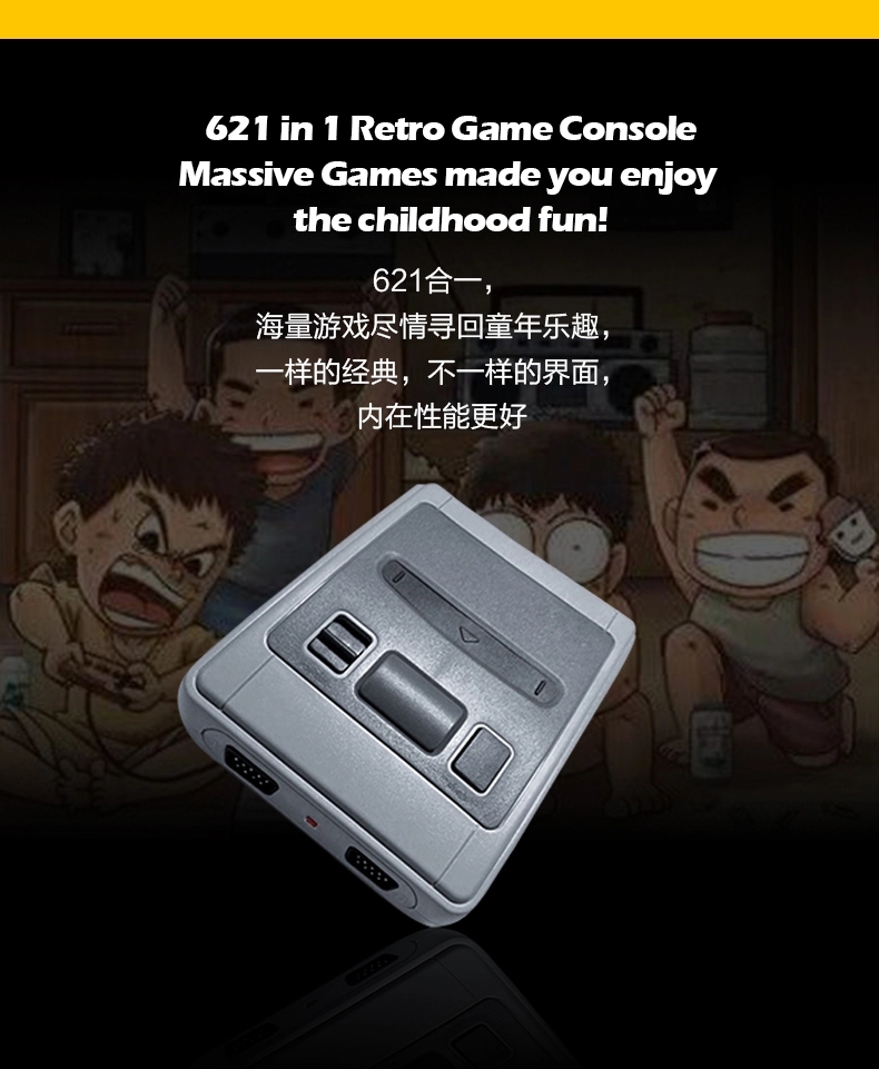 Factory Price Retro Mini Classic TV Video Game Console Built-in 621 Games Handheld Gaming Player Portable Game Console Retro