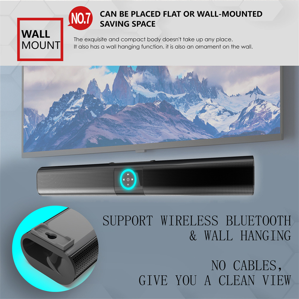 OEM 4Ohms Wireless Home Theater Sound Bar With Fm Tuner And Bluetooth