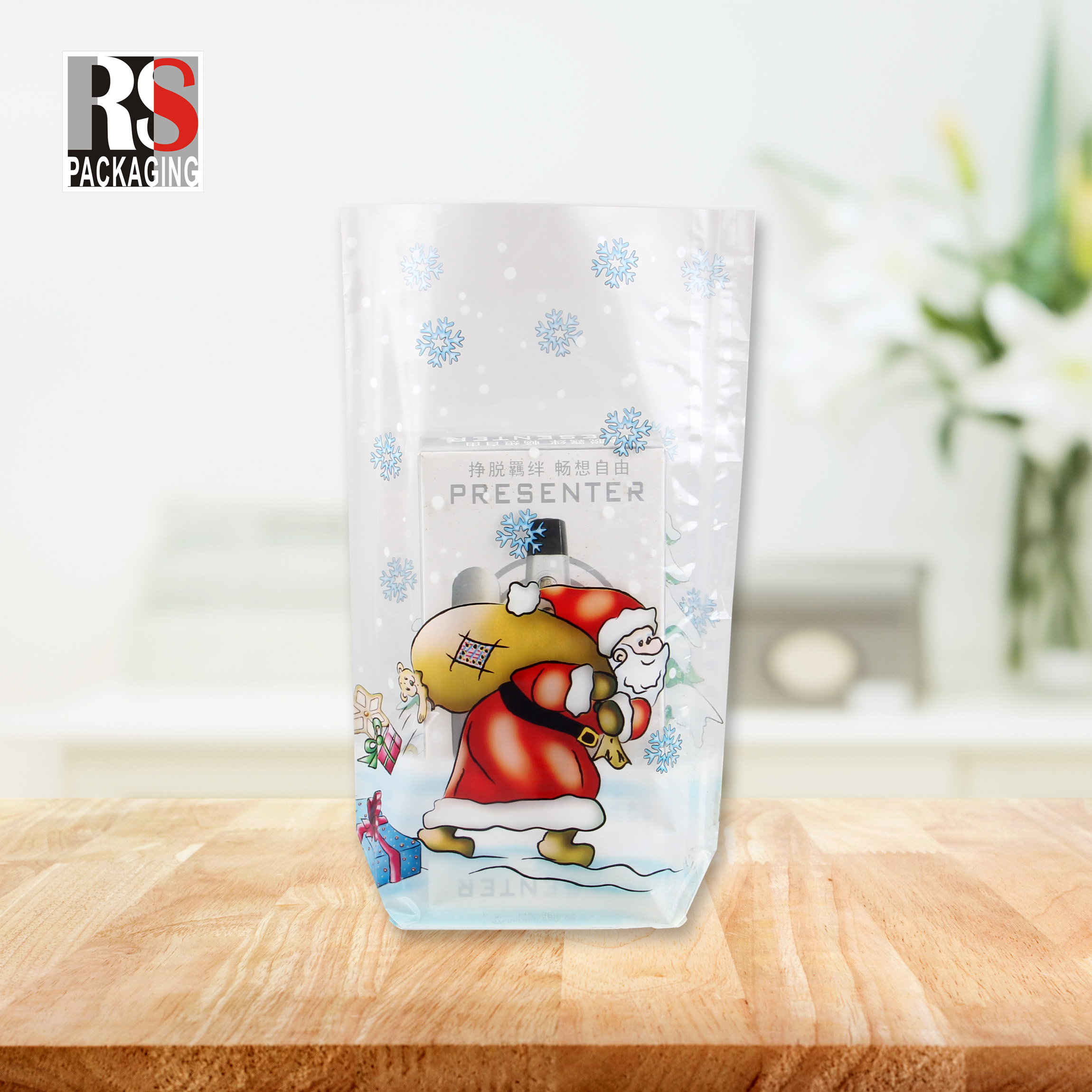 Clear Flat Bottom Side Gusset Bag Cellophane Bags For Candy Cookie Bakery Packaging