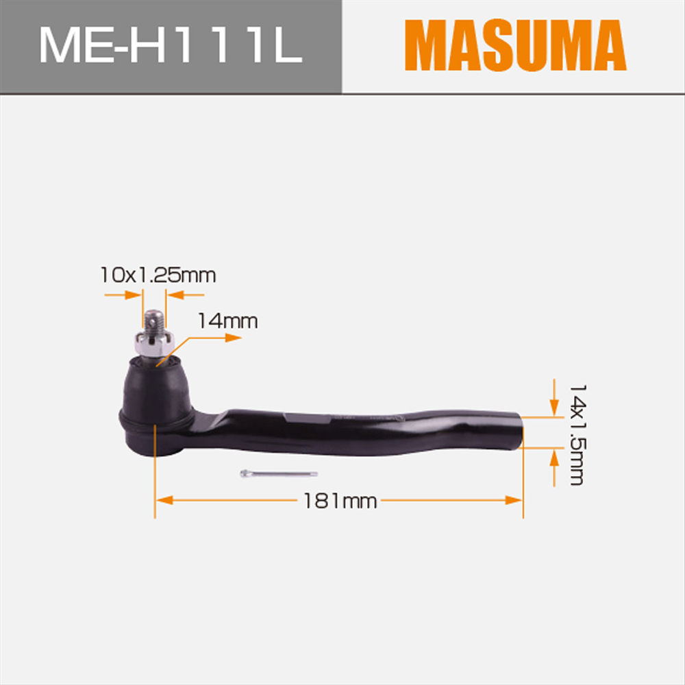 ME-H111L MASUMA Right tie rod end 53560-TF0-003 53560TF0003 53560-TF0-003 for HONDA CITY Yes