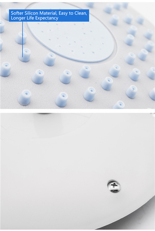 Light ABS Ceiling Mounted Shower Head , High Pressure Round Shower Head 19CM Diameter