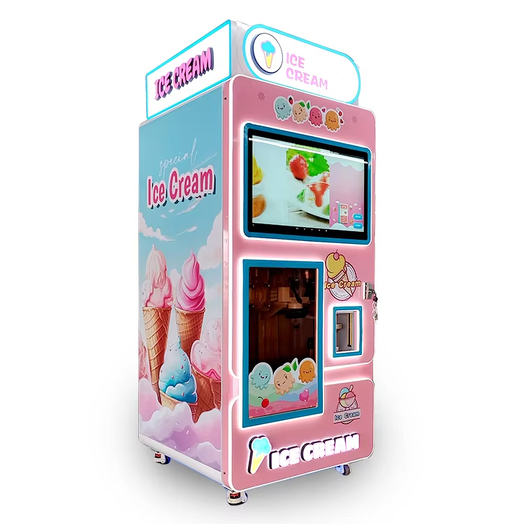 Automatic Soft Serve Ice Cream Vending Machine for 80-100g Cup Volume Commercial