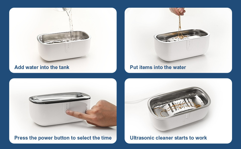450ML Ultrasonic Cleaner Machine For Jewelry Ring Silver Retainer Watches