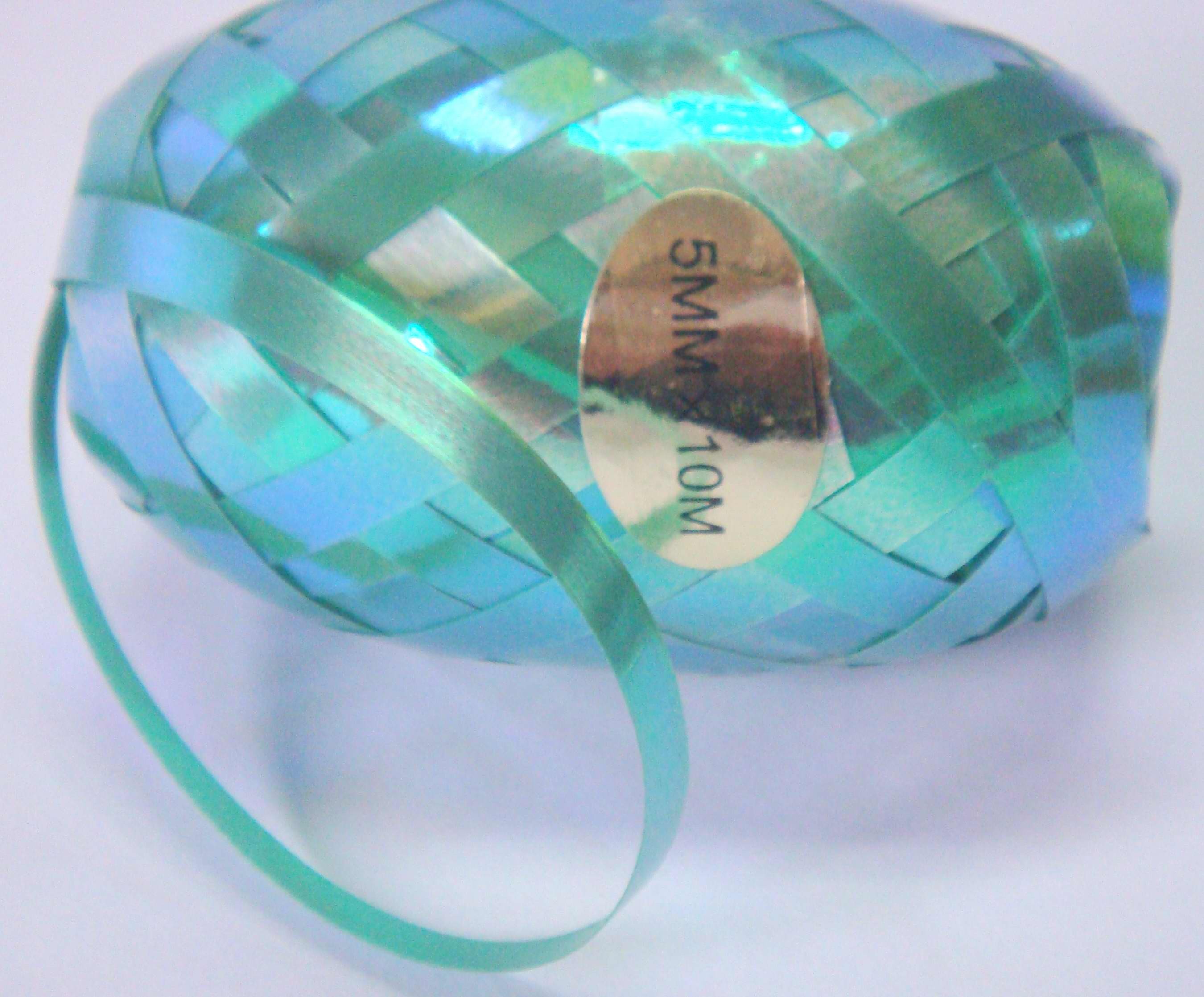 Iridescent rainbow 5mm10m Curled Ribbon Egg for Wedding and Valentine's day decoration