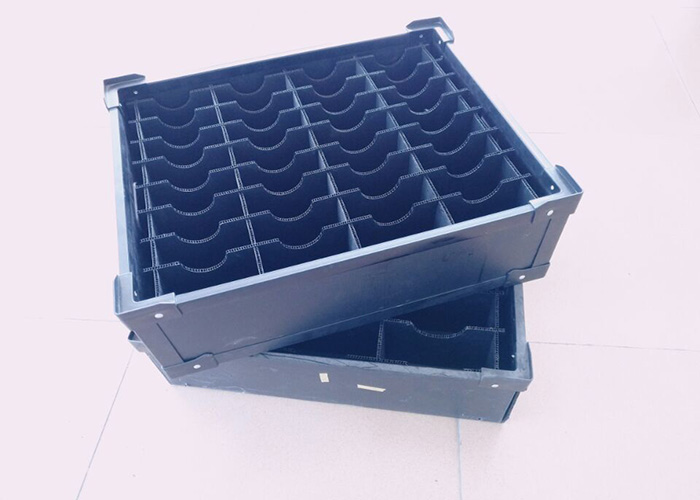 Stackable Antistatic ESD Plastic Components Box with Plastic Divider and Handles 