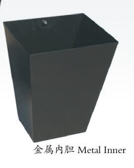 Luxury PU Leather Hotel Room Trash Cans With Metal Inner