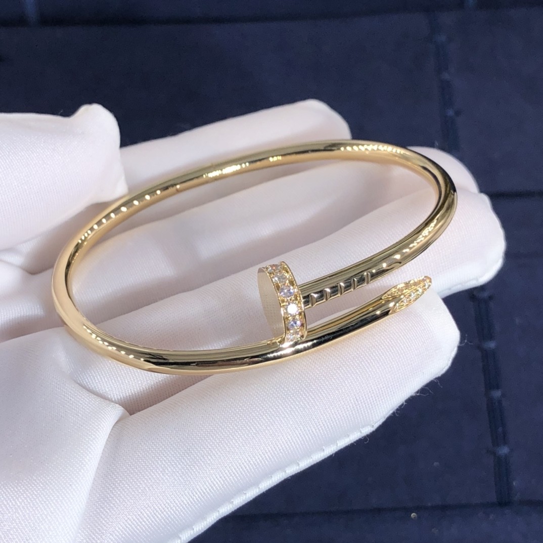 New Fashion Jewelry Bracelet Pure 18k Gold Cartie Juste Un Clou Bracelet With Natural Real Diamonds