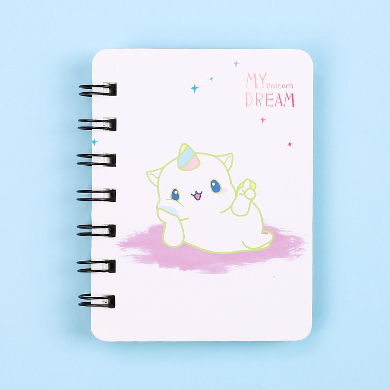 Hardcover Spiral Bound Unlined Notebook A6 Size Multi Color 80 Sheets