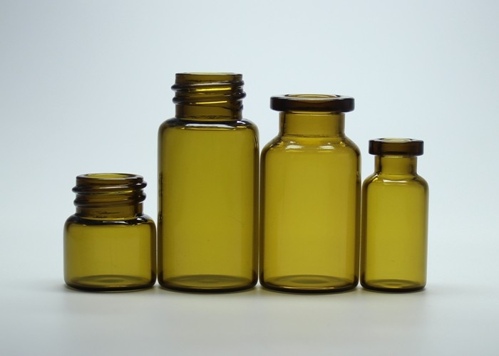 Various Specifications Brown Glass Tube Vials For Medicinal or Cosmetic