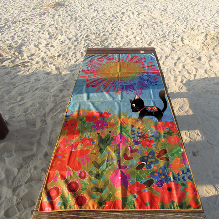 80X160 Microfiber Suede Towel custom microfiber sand-less sand free microfiber beach towel