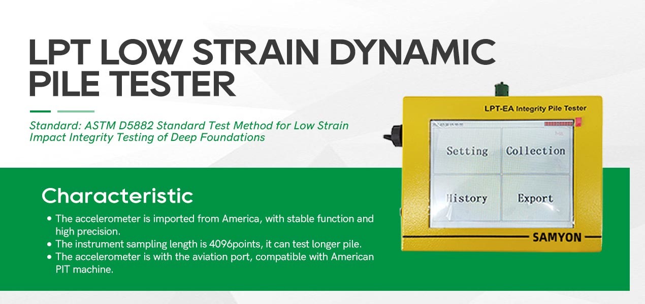 12.6v 5200mah Pile Integrity Test Equipment Imported Accelerometer Lpt Low Strain