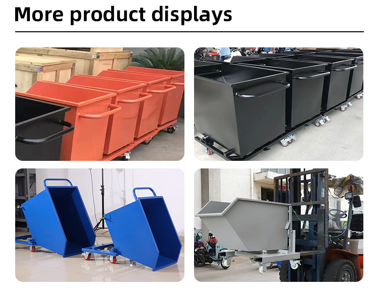 Medium Duty Steel Self Dumping Hopper Stackable For Construction