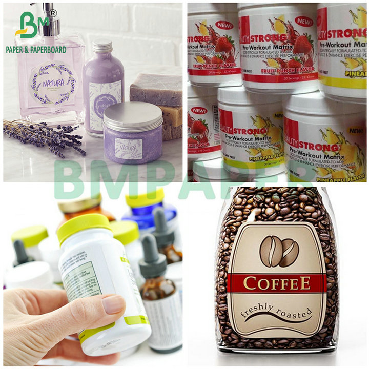 High Glossy White C1S Art Coated Paper 70grs 80grs For Product Labels