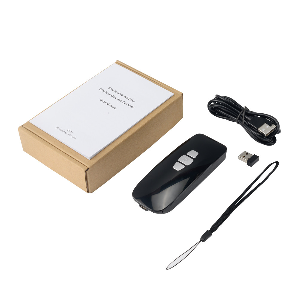 1D Mini Wireless Barcode Scanner Reader Bluetooth Portable With Display Screen