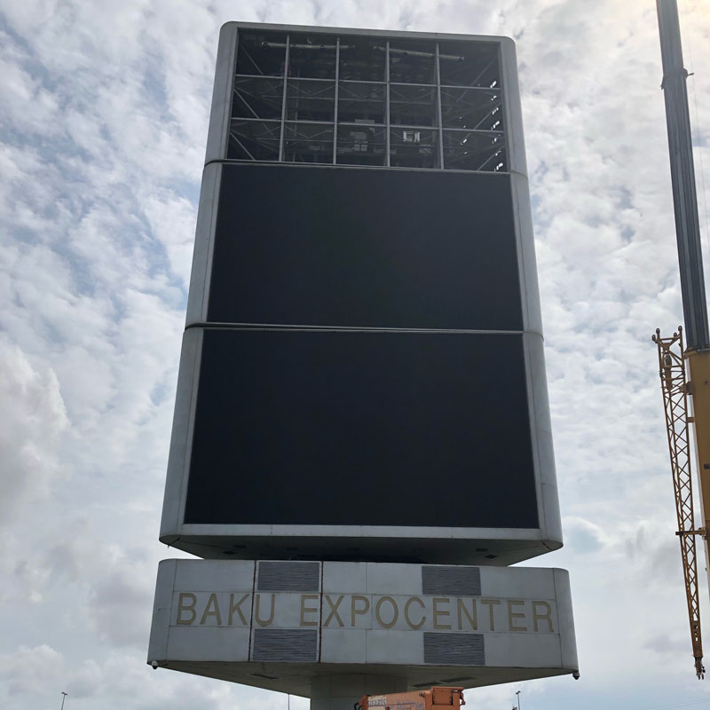 Customized Size High Brightness P6 Outdoor Facade LED Screen With Mean Well Power Supply