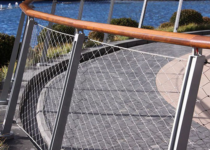 Webnet Flexible Balustrade Architectural Wire Mesh 7*7 For Bridge Stairway