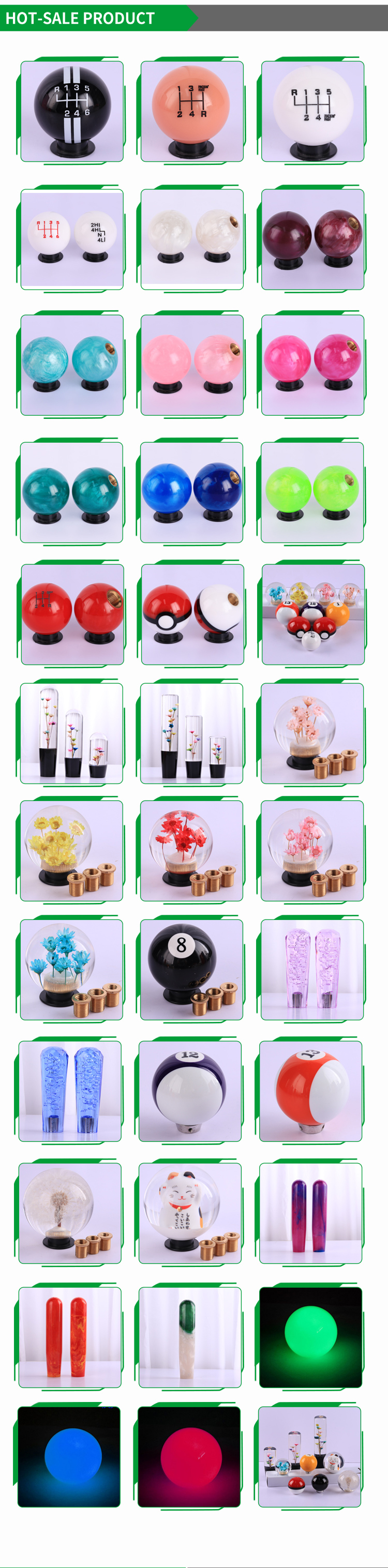 Skyringe Resin Shift Knob Blue Purple Crystal shift knob universal