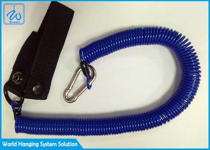 Retractable Loop Lanyard With Fixed Clip Custom Printed Lanyard For Safety Fall Protection