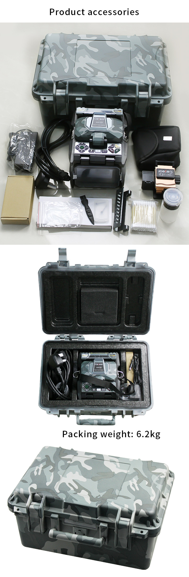 Ceyear 6481A9 Optical Fiber Fusion Splicer 6 Mortor Fiber Cable Joint Machine