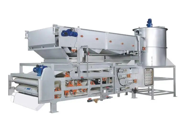 Integrated Concentrating Sludge Dewatering Belt Filter Press Solid Liquid Separation