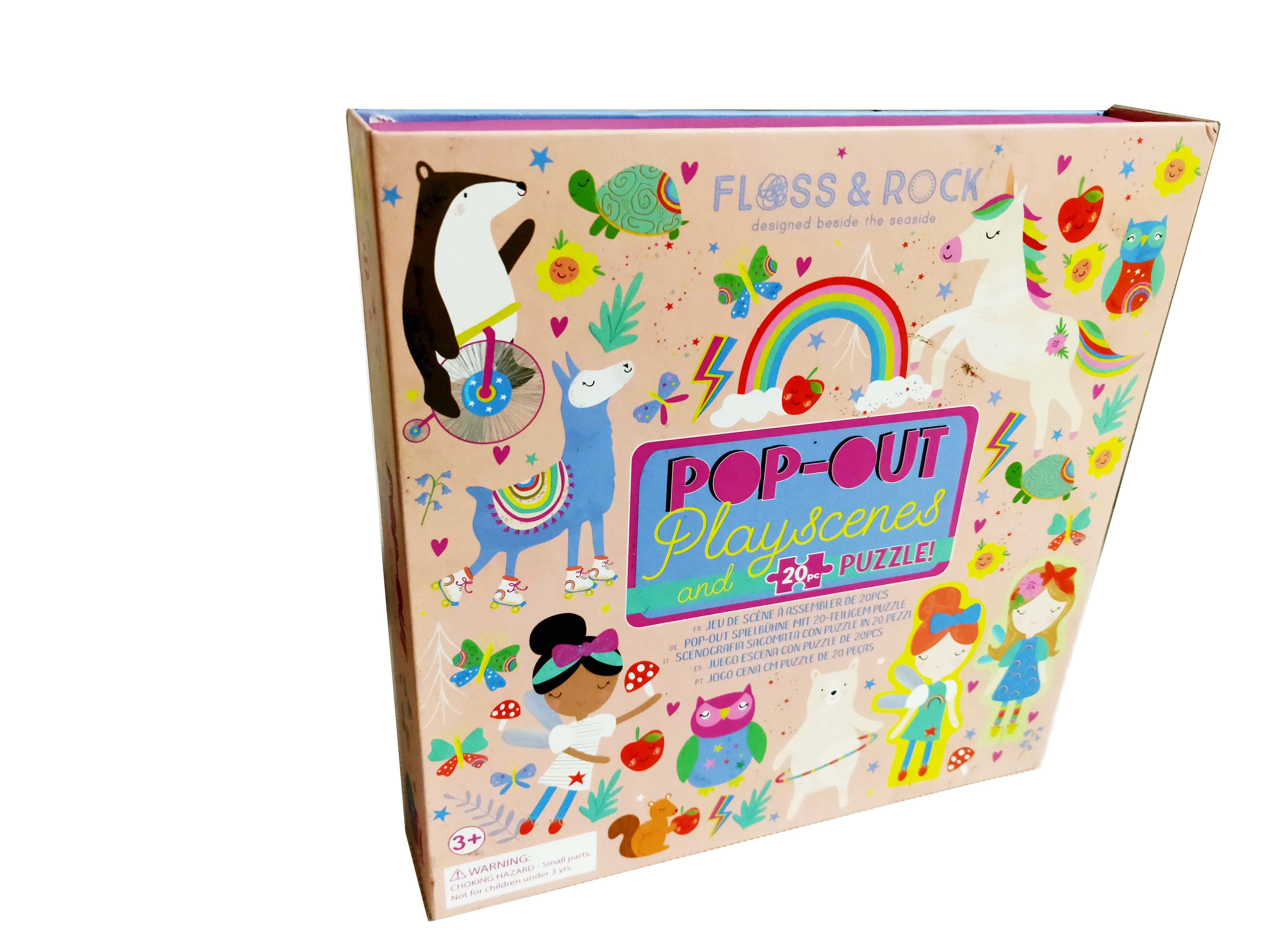 Giant 20pcs Paper Jigsaw Puzzle Pop Out Rainbow Fairy Floor Puzzle