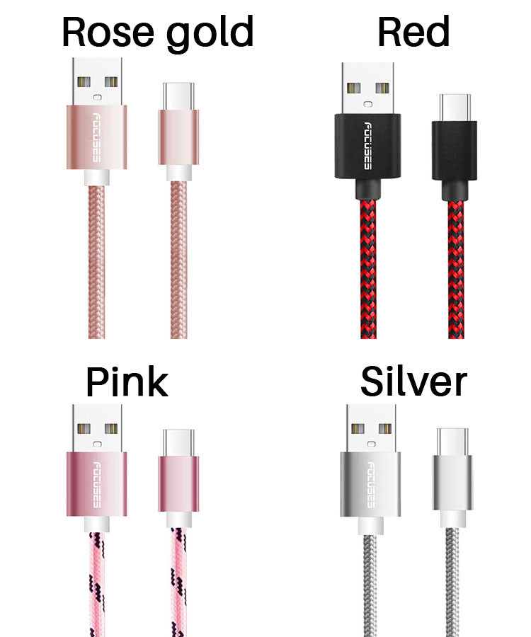 Data Transmission 2.1A Type A To Type C USB Cable extra long
