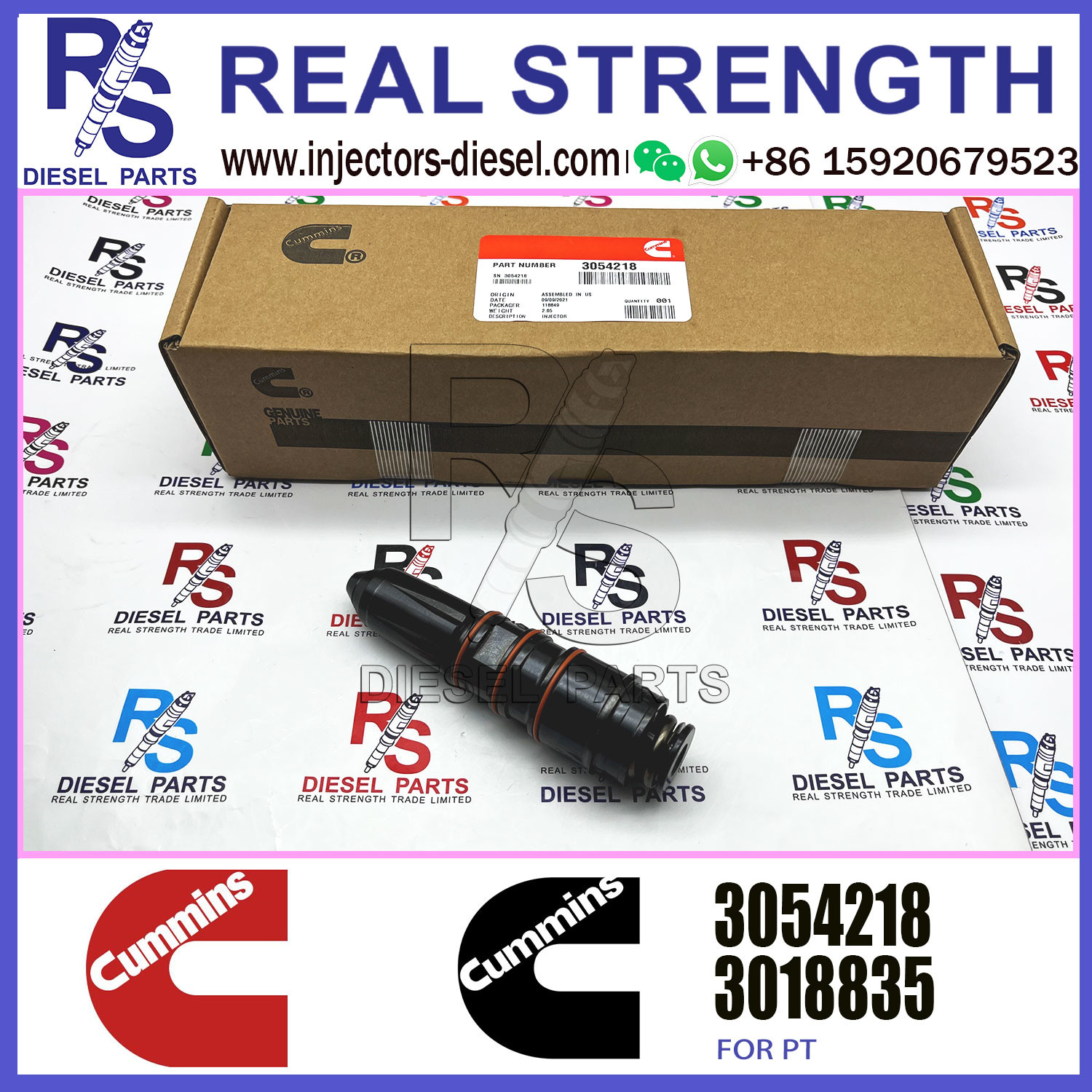 CCEC NT855 Diesel Engine Parts 3054218 Fuel Injector For Cummins